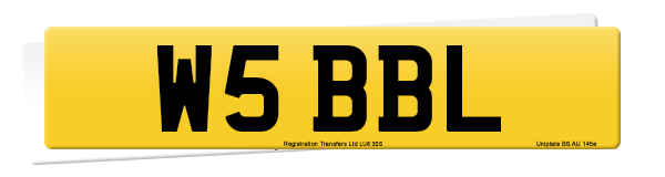 Registration number W5 BBL